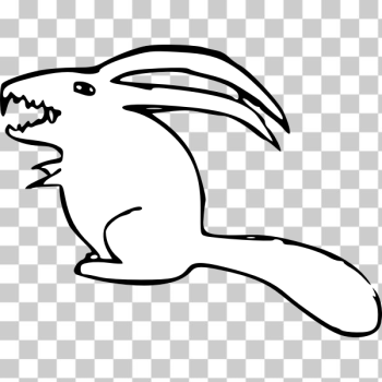 SVG Scary rabbit drawing