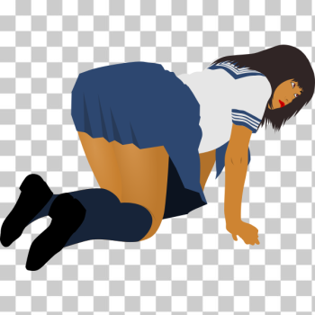 SVG School Girl Crawling SVG School Girl Crawling
