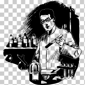 SVG Scientist with beaker SVG Scientist with beaker