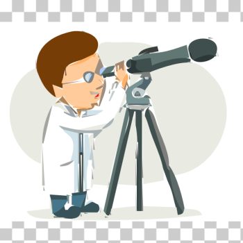 SVG Scientist with binoculars SVG Scientist with binoculars