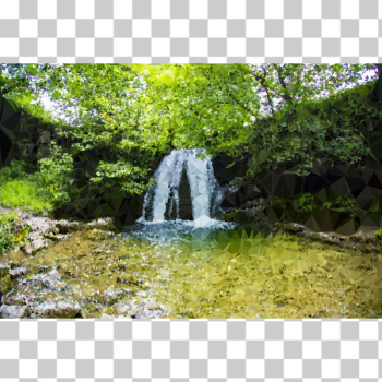 SVG Secluded Waterfall SVG Secluded Waterfall