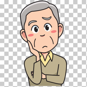 SVG Senior man thinking SVG Senior man thinking