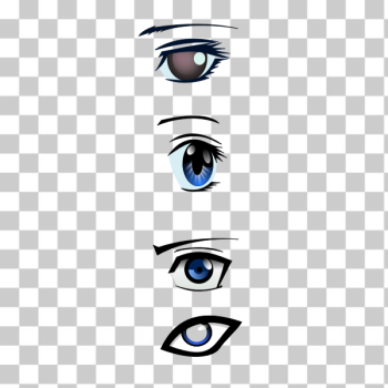 SVG Set of manga eyes vector illustration SVG Set of manga eyes vector illustration