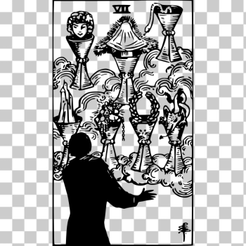 SVG Seven of cups tarot card SVG Seven of cups tarot card