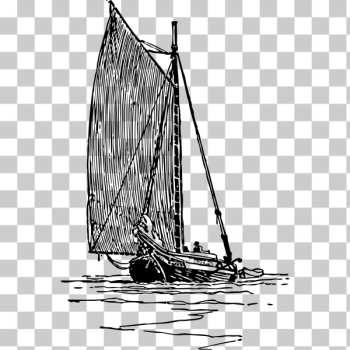 SVG Shallop sailboat vector image SVG Shallop sailboat vector image