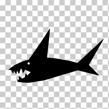 SVG Shark silhouette caricature