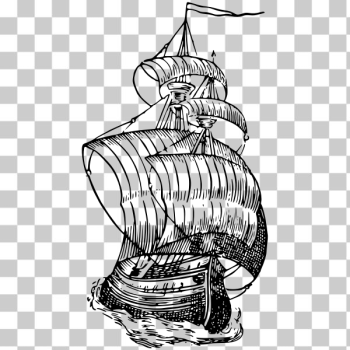 SVG Ship with open sails SVG Ship with open sails