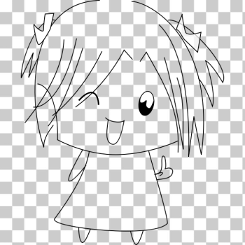 SVG Shojo girl vector illustration SVG Shojo girl vector illustration