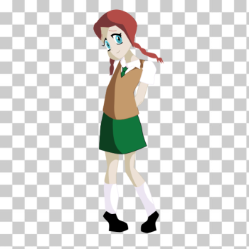 SVG Shy girl cartoon image SVG Shy girl cartoon image