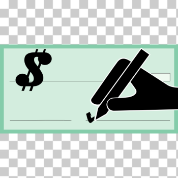 SVG Signing a check SVG Signing a check