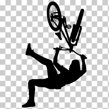 SVG Silhouette of a BMX rider