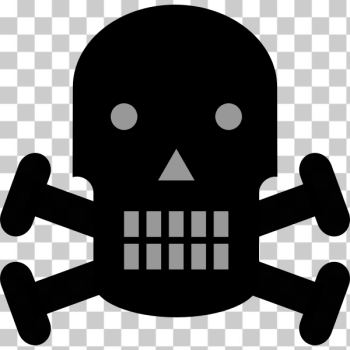 SVG Silhouette of a simple skull