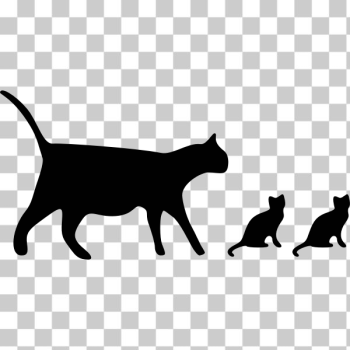 SVG Silhouette of three cats SVG Silhouette of three cats