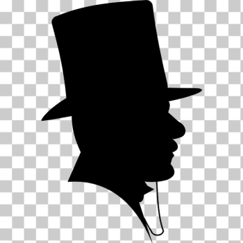 SVG Silhouette vector clip art of man with top hat SVG Silhouette vector clip art of man with top hat
