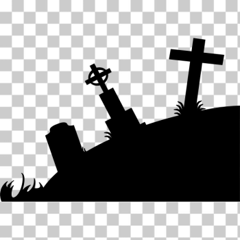 SVG Silhouette vector drawing of graveyard SVG Silhouette vector drawing of graveyard