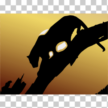 SVG Silhouette vector illustration of black panther SVG Silhouette vector illustration of black panther