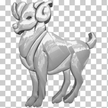 SVG Silver Aries Horoscope Sign