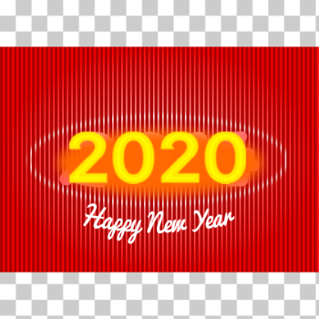 SVG Simple 2020 New Year card