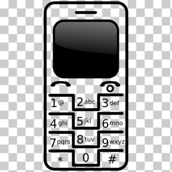 SVG Simple cell phone vector image SVG Simple cell phone vector image