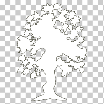 SVG Simple flowering tree outline SVG Simple flowering tree outline