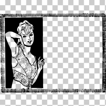SVG Simple lady frame SVG Simple lady frame