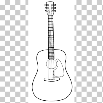 SVG Simple line art vector image of acoustic guitar SVG Simple line art vector image of acoustic guitar