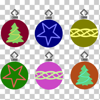 SVG Simple Tree Bauble Set SVG Simple Tree Bauble Set