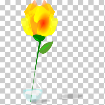 SVG Single yellow rose SVG Single yellow rose