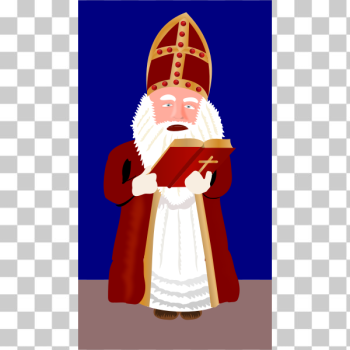 SVG Sinterklaas reading from Bible vector image SVG Sinterklaas reading from Bible vector image