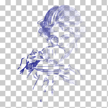 SVG Sipping tea SVG Sipping tea