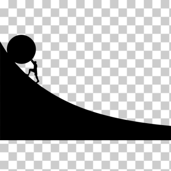 SVG Sisyphus overcoming silhouette SVG Sisyphus overcoming silhouette