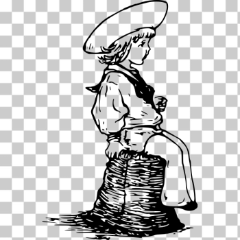 SVG Sitting boy