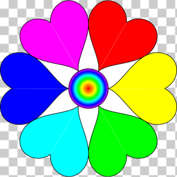 SVG Six Heart Flower SVG Six Heart Flower