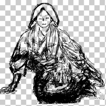 SVG Sketch of Woman SVG Sketch of Woman
