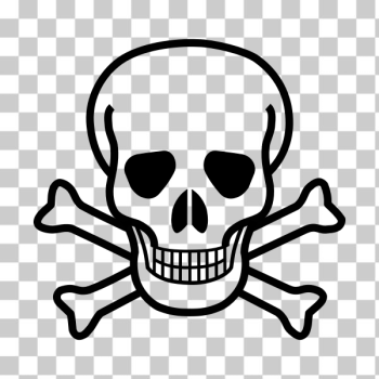 SVG Skull and cross bones vector line art image SVG Skull and cross bones vector line art image