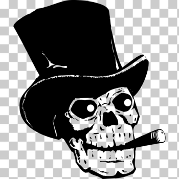 SVG skull with top hat and cigar SVG skull with top hat and cigar