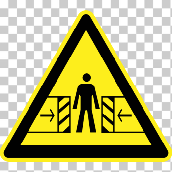 SVG Sliding door hazard warning sign vector image
