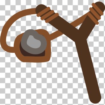 SVG Slingshot With Stone