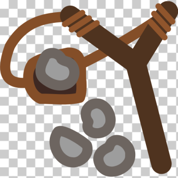 SVG Slingshot With Stones