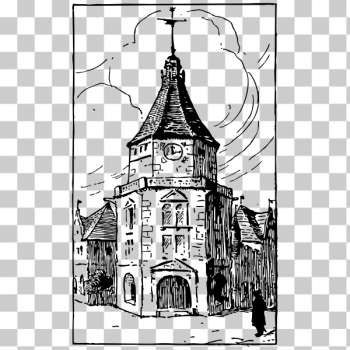 SVG Small Alsatian tower vector SVG Small Alsatian tower vector