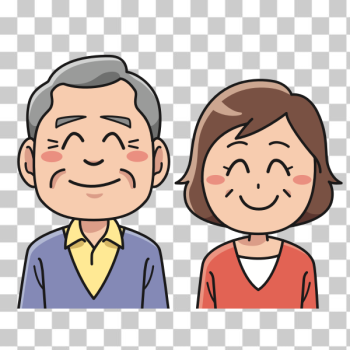 SVG Smiling elderly couple SVG Smiling elderly couple