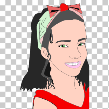 SVG Smiling girl portrait image SVG Smiling girl portrait image