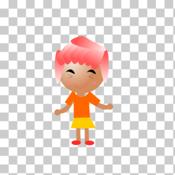 SVG Smiling girl with pink hair SVG Smiling girl with pink hair