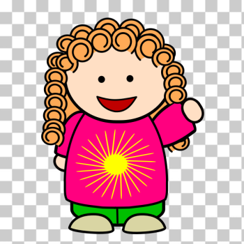 SVG Smiling red-haired girl SVG Smiling red-haired girl