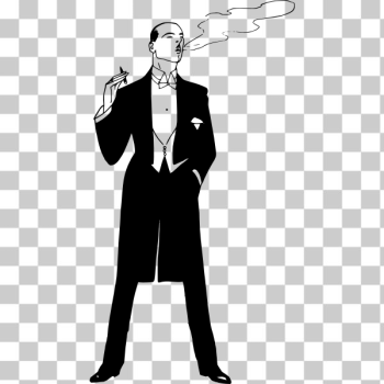 SVG Smoking in a tuxedo SVG Smoking in a tuxedo