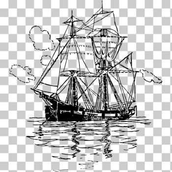 SVG Snow brig ship vector image SVG Snow brig ship vector image