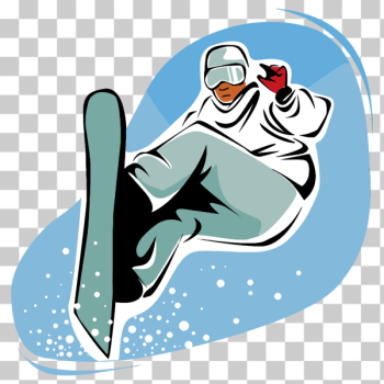 SVG Snowboarding man