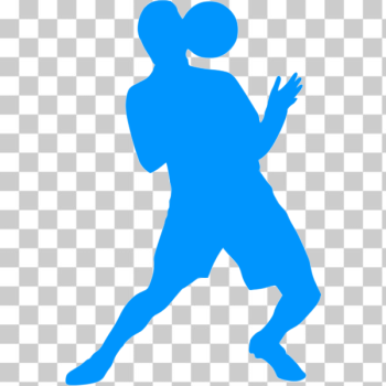 SVG Soccer player blue silhouette