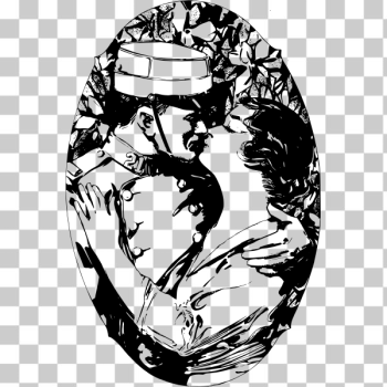 SVG Soldier and woman illustration SVG Soldier and woman illustration