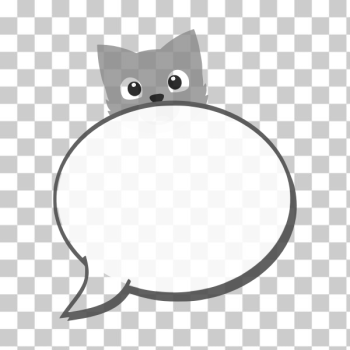 SVG Speech balloon with cat SVG Speech balloon with cat